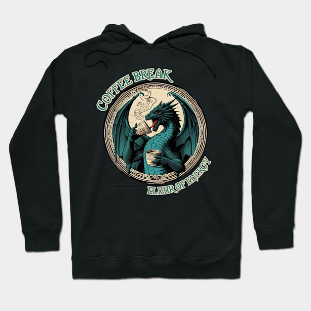 Coffee break - elixir of energy rpg Hoodie by MysticVault